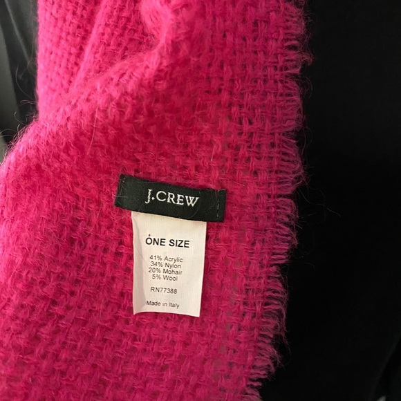 J Crew Hot Pink Scarf💕 - Picture 3 of 6